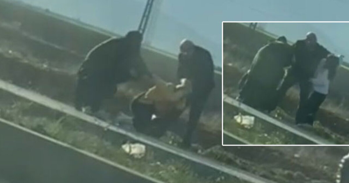 Kadını saçlarından sürükledi! Kız çocuğunu darp etti!